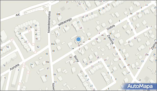 Skierniewice, Dobra, 1d, mapa Skierniewic