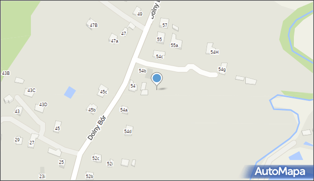 Skoczów, Dolny Bór, 54e, mapa Skoczów