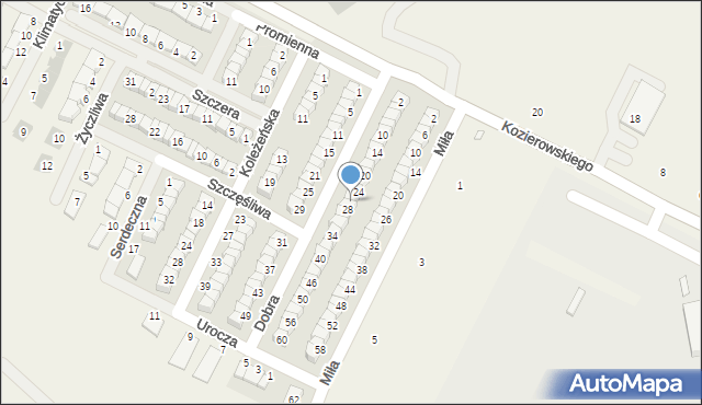 Skórzewo, Dobra, 26, mapa Skórzewo