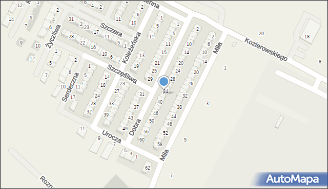 Skórzewo, Dobra, 36, mapa Skórzewo