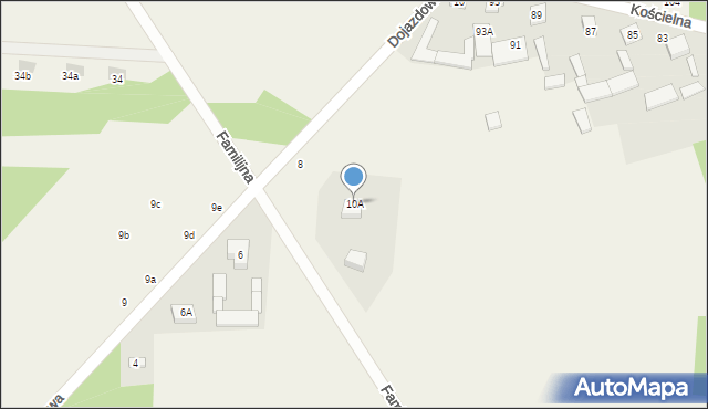 Skrzeszew, Dojazdowa, 10A, mapa Skrzeszew