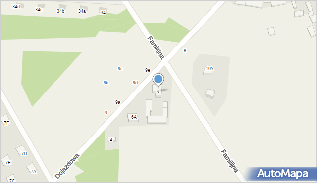 Skrzeszew, Dojazdowa, 6, mapa Skrzeszew