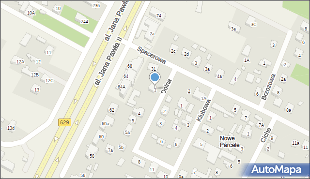 Słupno, Dolna, 1, mapa Słupno