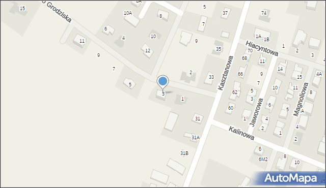 Słupno, Do Grodziska, 3, mapa Słupno