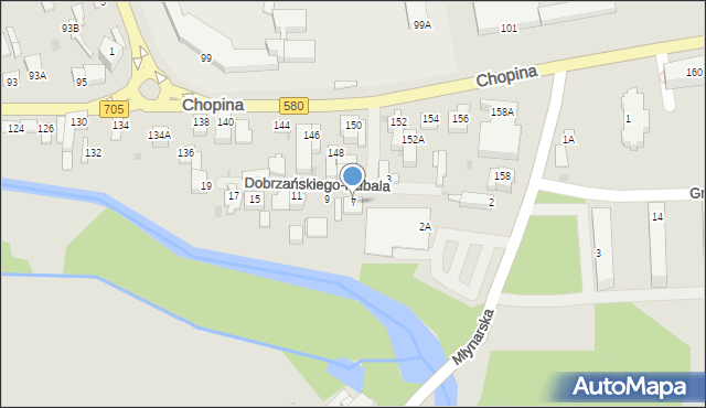 Sochaczew, Dobrzańskiego-Hubala Henryka, mjr., 7, mapa Sochaczew