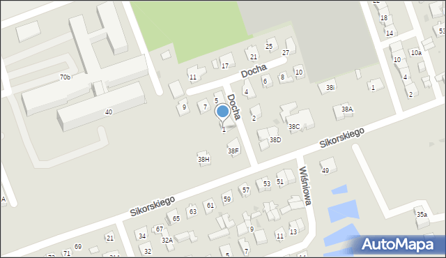 Sokółka, Docha Antoniego i Janiny, dr., 1, mapa Sokółka