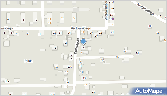 Sosnowiec, Dojazdowa, 5, mapa Sosnowca