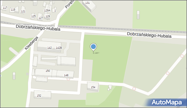 Sosnowiec, Dobrzańskiego-Hubala Henryka, mjr., 156, mapa Sosnowca