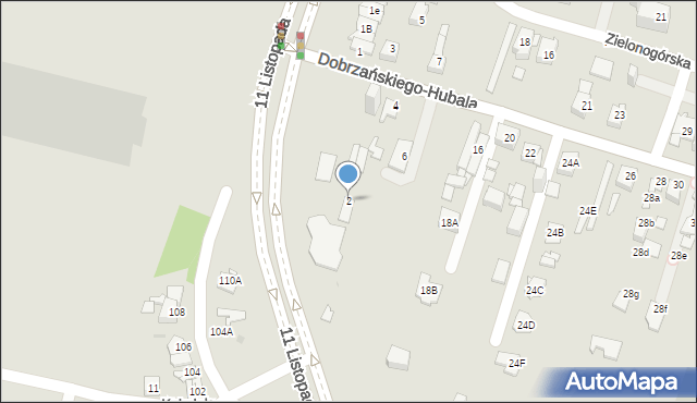 Sosnowiec, Dobrzańskiego-Hubala Henryka, mjr., 2, mapa Sosnowca