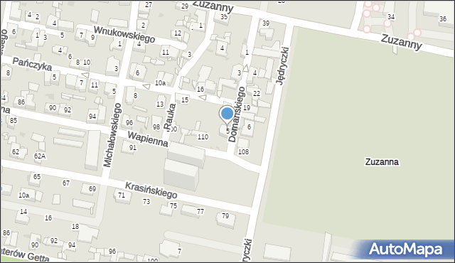 Sosnowiec, Domańskiego Franciszka, 5, mapa Sosnowca