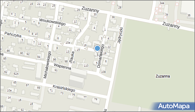 Sosnowiec, Domańskiego Franciszka, 7, mapa Sosnowca