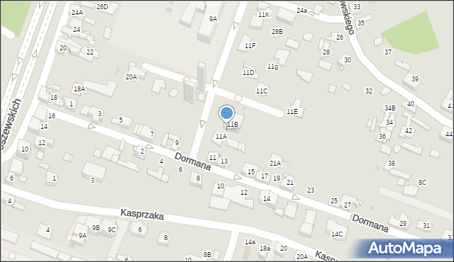 Sosnowiec, Dormana Jana, 11l, mapa Sosnowca