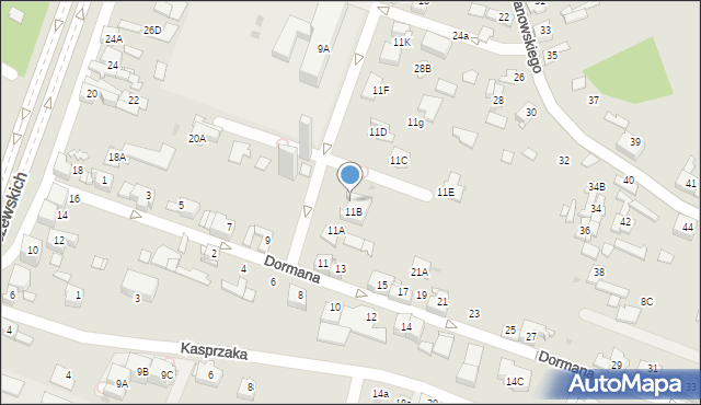 Sosnowiec, Dormana Jana, 11m, mapa Sosnowca