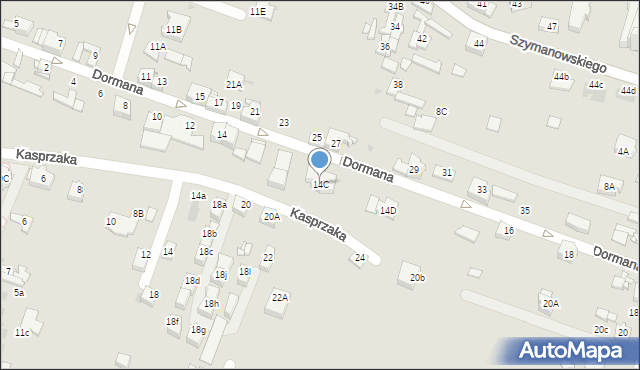 Sosnowiec, Dormana Jana, 14C, mapa Sosnowca
