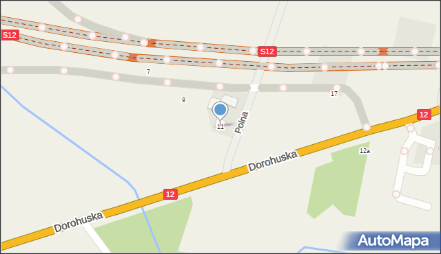 Srebrzyszcze, Dorohuska, 11, mapa Srebrzyszcze