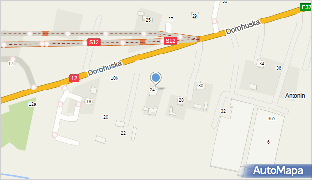 Srebrzyszcze, Dorohuska, 26, mapa Srebrzyszcze