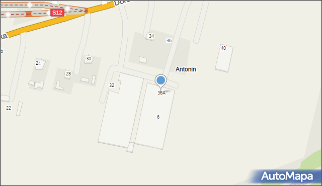 Srebrzyszcze, Dorohuska, 36A, mapa Srebrzyszcze