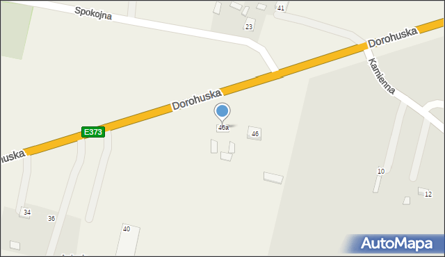 Srebrzyszcze, Dorohuska, 46a, mapa Srebrzyszcze