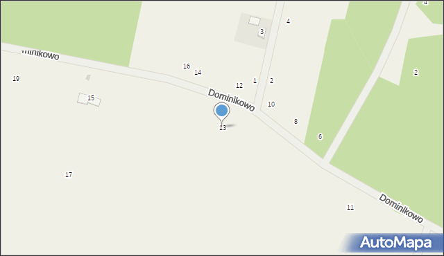 Stajenczynki, Dominikowo, 13, mapa Stajenczynki