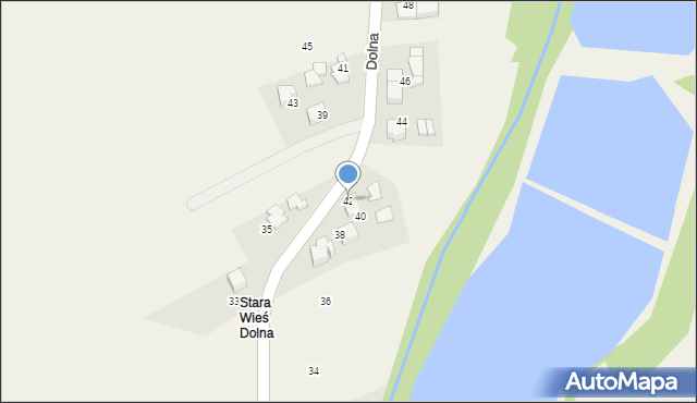 Stara Wieś, Dolna, 42, mapa Stara Wieś