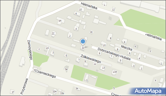 Stare Pieścirogi, Dobrzańskiego-Hubala Henryka, mjr., 11, mapa Stare Pieścirogi