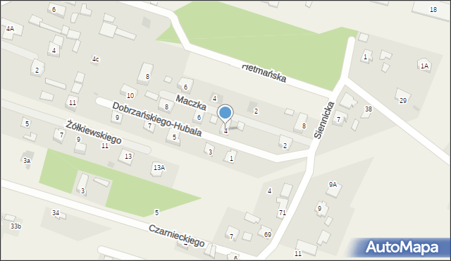Stare Pieścirogi, Dobrzańskiego-Hubala Henryka, mjr., 4, mapa Stare Pieścirogi