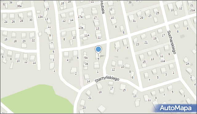 Starogard Gdański, Dobrzańskiego-Hubala Henryka, mjr., 7, mapa Starogard Gdański