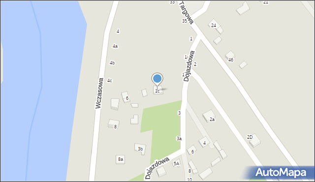 Stryków, Dojazdowa, 1c, mapa Stryków