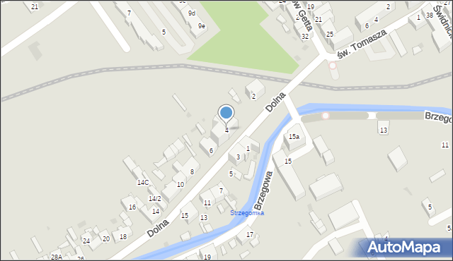 Strzegom, Dolna, 4, mapa Strzegom