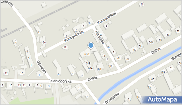 Strzegom, Dolna, 68/2, mapa Strzegom