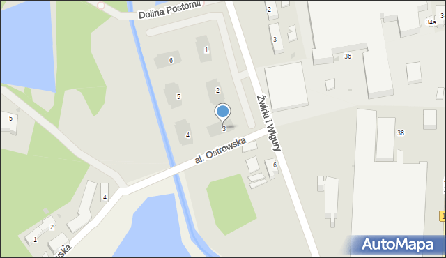 Sulęcin, Dolina Postomii, 3, mapa Sulęcin