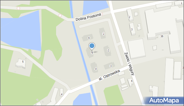 Sulęcin, Dolina Postomii, 5, mapa Sulęcin