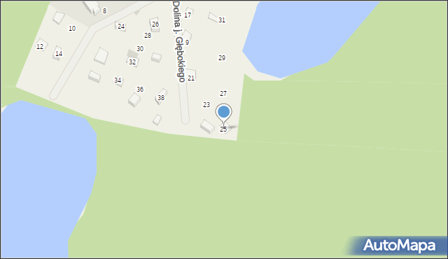 Sulęczyno, Dolina j. Głębokiego, 25, mapa Sulęczyno