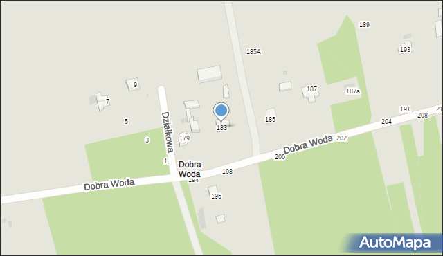 Sulejów, Dobra Woda, 183, mapa Sulejów