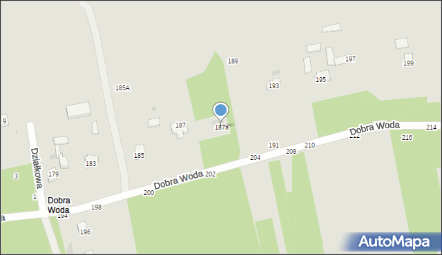 Sulejów, Dobra Woda, 187a, mapa Sulejów