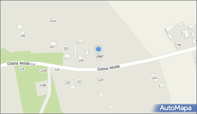 Sulejów, Dobra Woda, 205B, mapa Sulejów