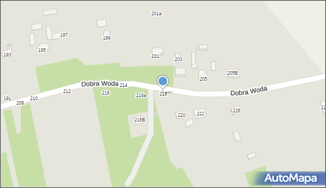 Sulejów, Dobra Woda, 218, mapa Sulejów