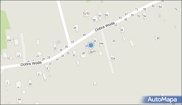 Sulejów, Dobra Woda, 26, mapa Sulejów