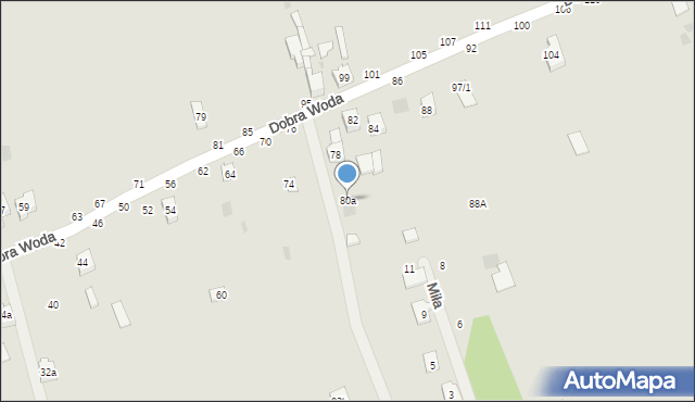 Sulejów, Dobra Woda, 80a, mapa Sulejów