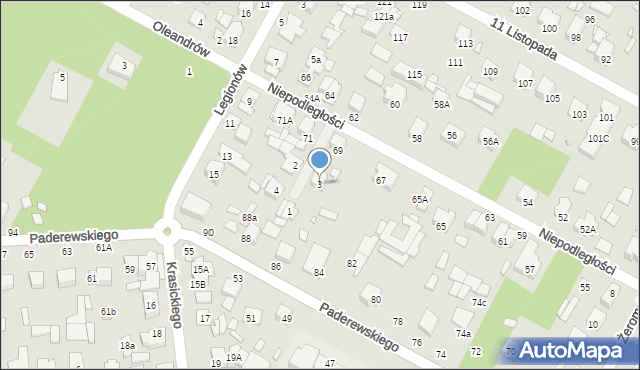 Sulejówek, Dojazdowa, 3, mapa Sulejówek