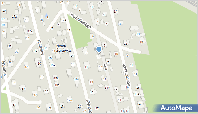Sulejówek, Dobrzańskiego-Hubala Henryka, mjr., 10, mapa Sulejówek
