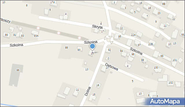 Suszec, Dolna, 15, mapa Suszec