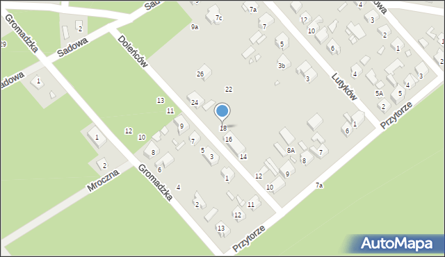 Szczecin, Doleńców, 18, mapa Szczecina