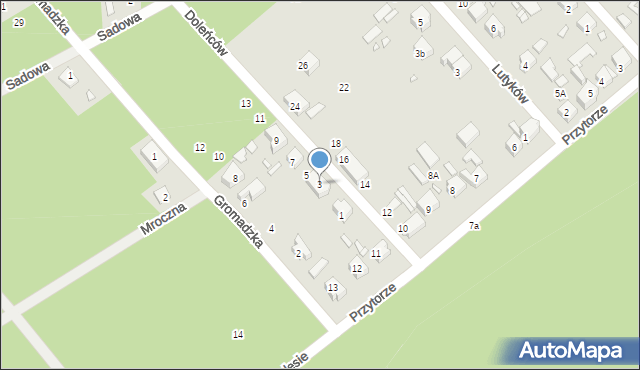 Szczecin, Doleńców, 3, mapa Szczecina