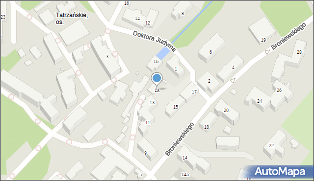 Szczecin, Doktora Judyma, 1a, mapa Szczecina