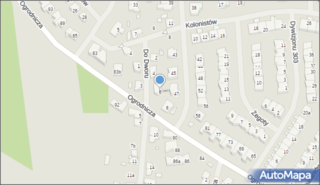 Szczecin, Do Dworu, 6, mapa Szczecina