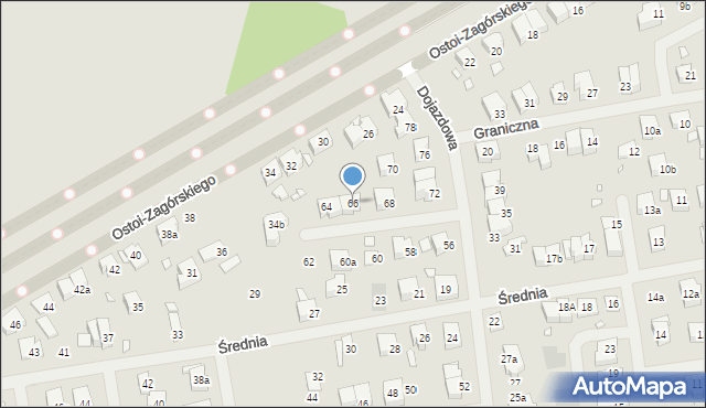 Szczecin, Dojazdowa, 66, mapa Szczecina
