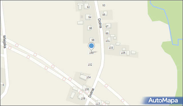 Szewna, Dolna, 100, mapa Szewna