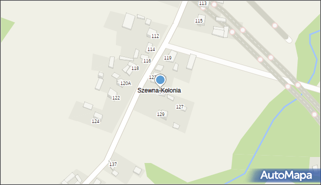 Szewna, Dolna, 125, mapa Szewna