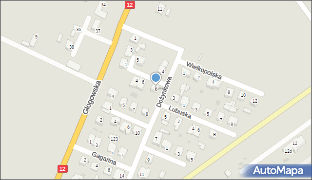 Szlichtyngowa, Dożynkowa, 6, mapa Szlichtyngowa